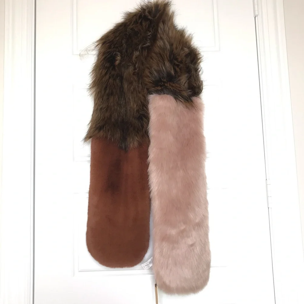 NORDSTROM Halogen NEW Boho Faux Fur Scarf Stole